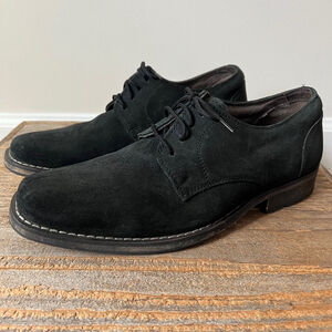 Clarks Black Suede Oxfords